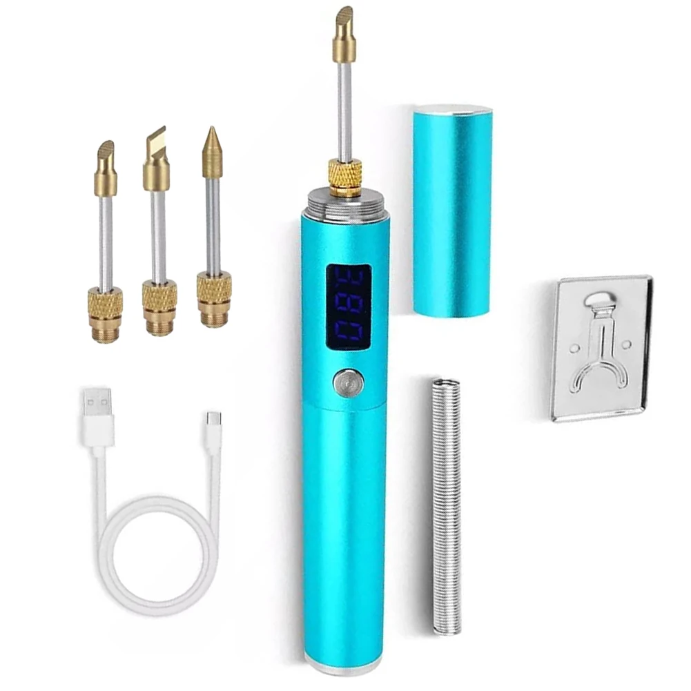 

1pcs USB Rechargeable Soldering Iron High-power Fast Heat Wireless Soldering Iron Soldering Iron Tip-B Tip-C Tip-k DC5V2A