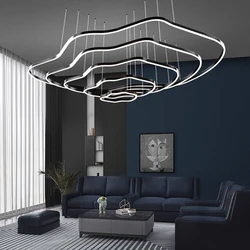 Luxury Led Ceiling Hanging Lamp for Hall Duplex Hotel Lobby Luxury Chandelier for Living Room Pendant Lights Kitchen Island.