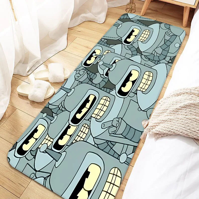 Door Mat  F-futuramas Entrance Non-slip Doormat Washable Kitchen Carpet Living Room Hallway Rugs Bathroom Bath Door Mats