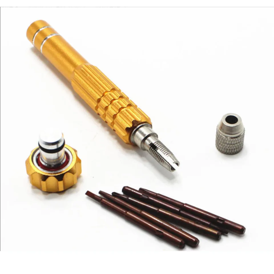 Kit de destornilladores magnéticos portátil 5 en 1 multifunción para reparación de gafas, electrónica, relojes y joyería 4