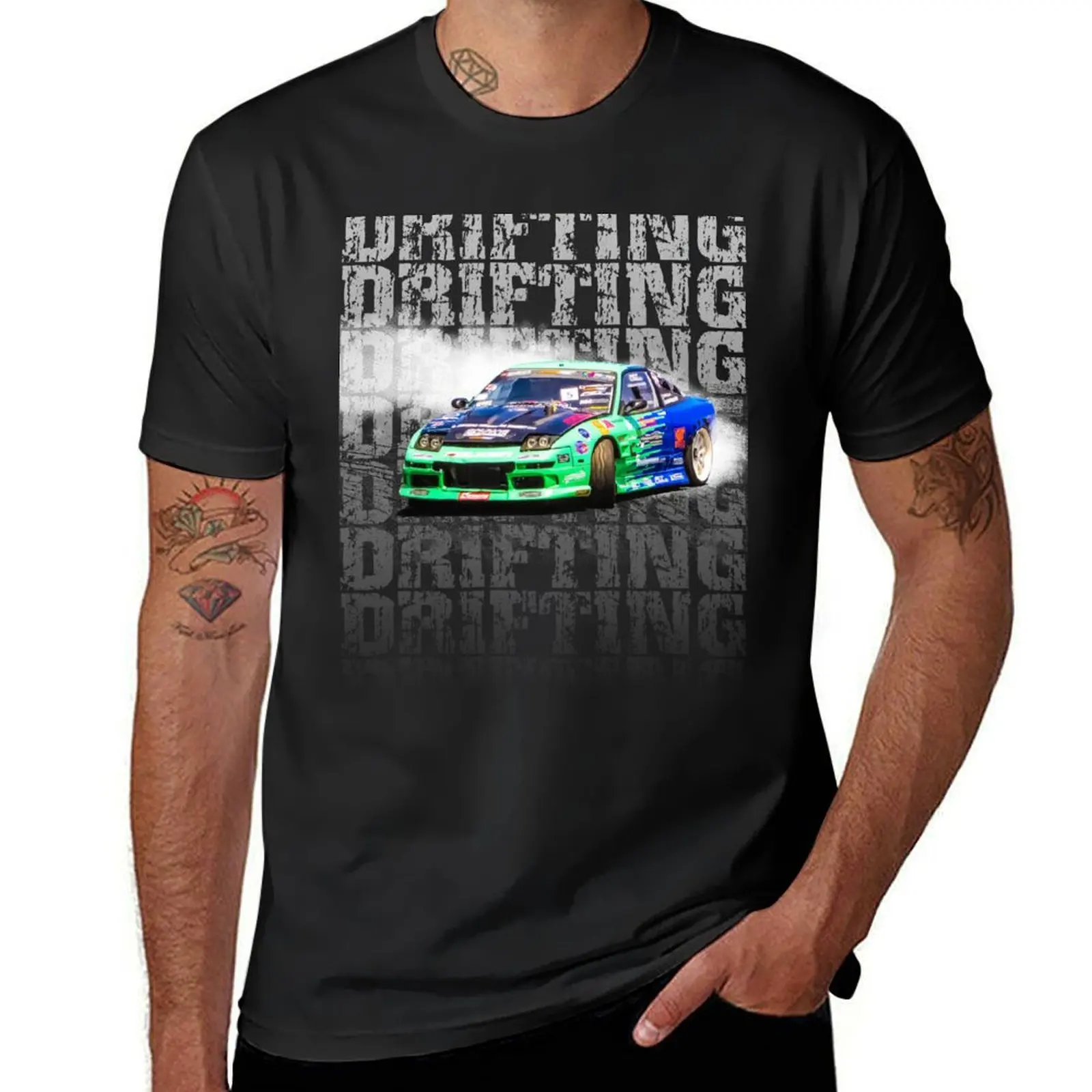 Drifting Drift Car Design T-Shirt boys animal print summer tops blacks men clothes