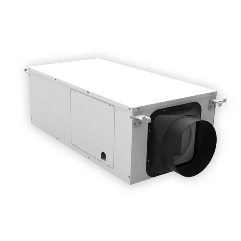 20 liters/day smart ceiling mount dehumidifier with white metal sheet housing suitable for home and commercial use with