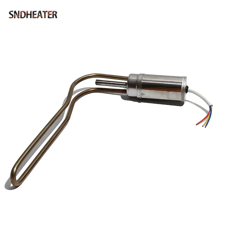 SNDHEATER 전기 온수기 바닥 삽입 47MM 직경. 온도 조절 장치가 있는 태양열 발열체 40CM 2000W Anti-UV