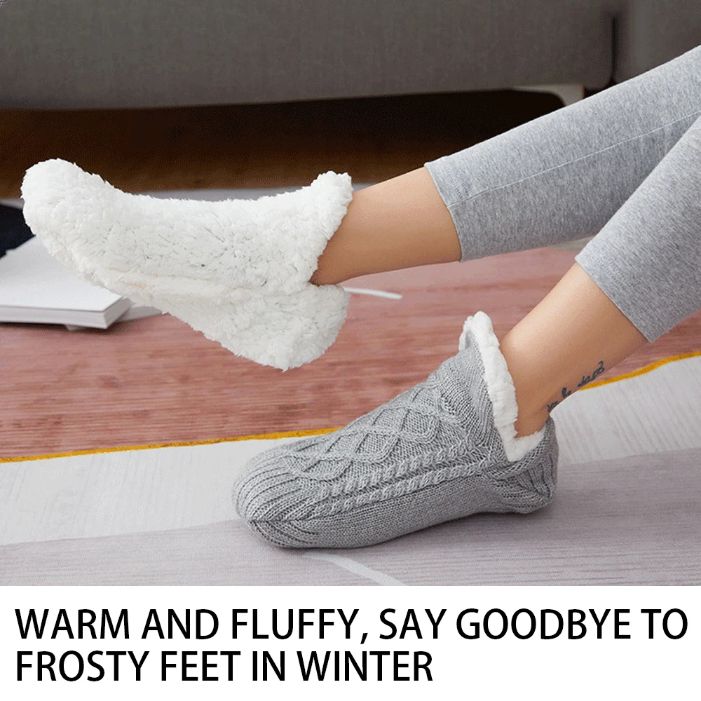 ل ● جوارب سرير حرارية غير قابلة للانزلاق مع قبضة للنساء، تبقى دافئة ومريحة في هذا الشتاء مع هذه القطيفة #4