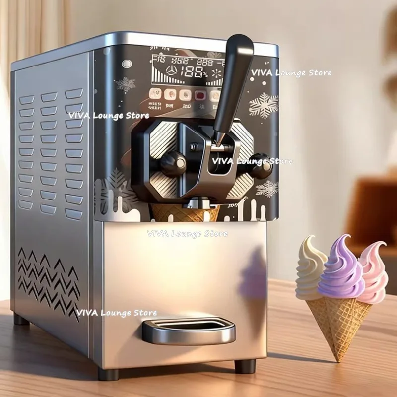 

Desktop Convenience Ice Cream Maker Small Automatic Commercial Ice Cream Maker Art Cone Restaurant Furniture Gelatiera XY60ICM