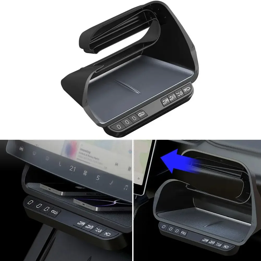 Smart Storage Box Center Screen Wireless Control Buttons Car Door Seat for Tesla Model 3/Model Y 2019-2024 Physics Button