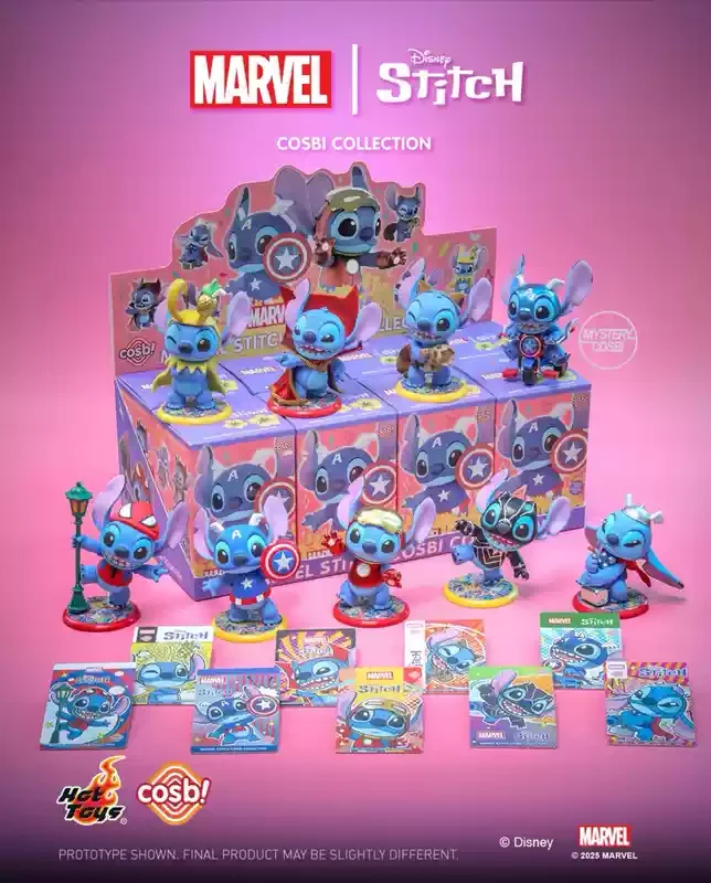 New Genuine Hottoys Marvel Stitch Cosbi Series Blind Box Kawaii