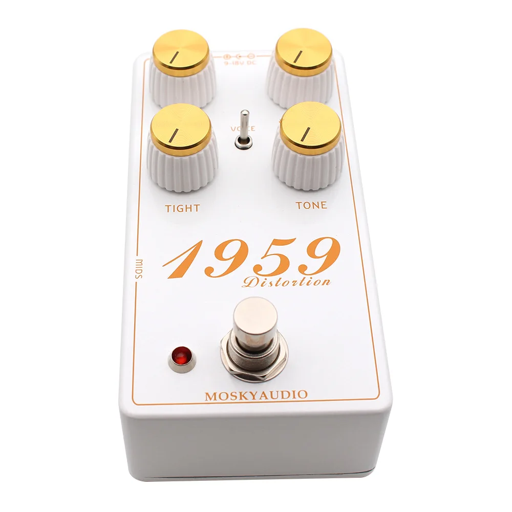 MOSKY Guitar Distortion Pedal 1959 Effector Tube Amp Simulator 3 Modes Plexi Bluesbreaker Distortion Booster Effects True Bypass