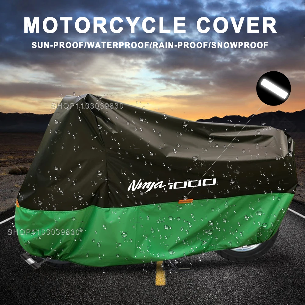 Motorcycle Cover Universal Outdoor Waterproof  Dustproof UV Protector Rain Covers for Kawasaki  Ninja 1000  Ninja1000