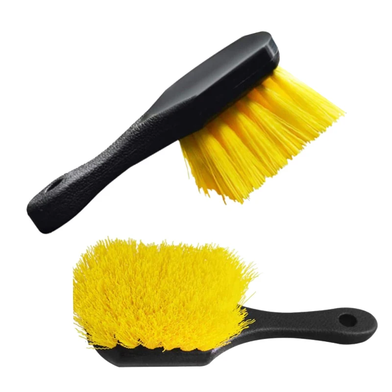 Wheel & Tire Brush For Car Rim And All Exterior Surface Soft Bristle Car Wash Brush Cleans Tires & Releases Dirt And Road Grime