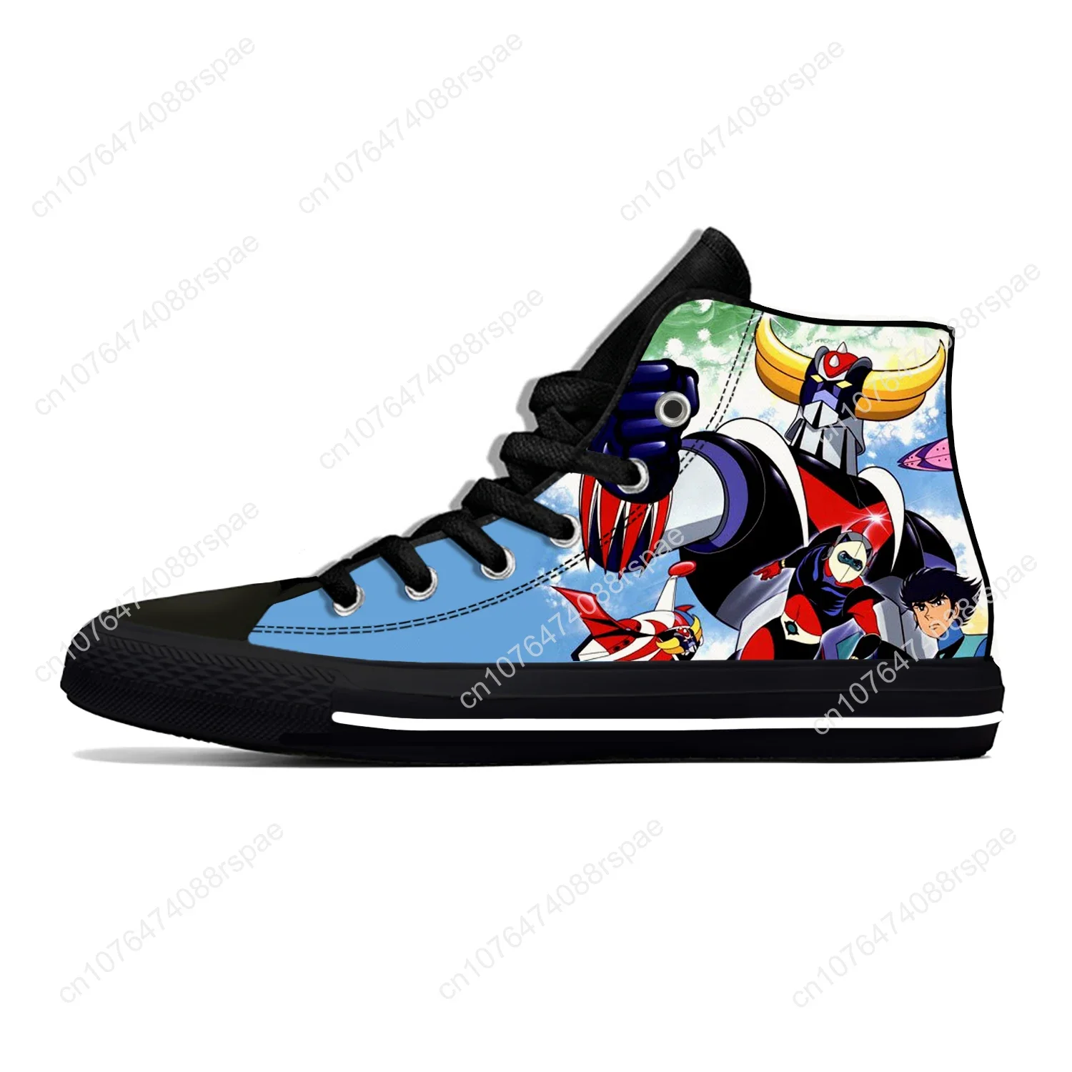 Baskets montantes légères et respirantes pour hommes et femmes, UFO Robot Goldrake Grendizer, Anime Gurendaiza, Chaussures de gril décontractées, Impression 3D, Chaud