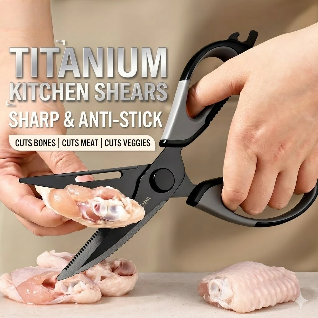 مقص مطبخ من التيتانيوم لقطع عظ - مراجعة Quality Kitchen Gadgets وسعره
