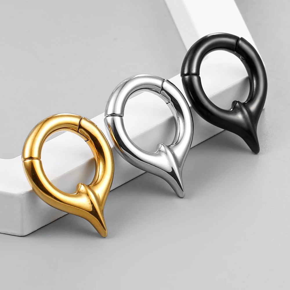 Giga 2g(6mm) Retro Style Stainless Steel Ear Weights Gauges For Women Magnetic Hoop Hanger Piercing Body Jewelry