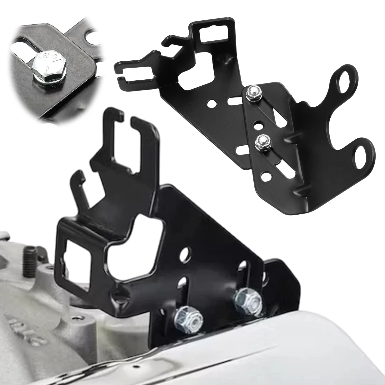 8031 キャブレタースロットルケーブルブラケット ステンレススチール シボレー 265-400 SBC 396-454 BBC スモールビッグブロック用