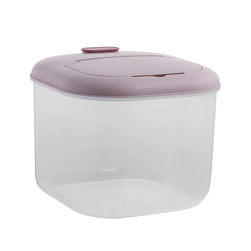 10L Kitchen Container Bucket Insect-Proof Moisture-Proof Rice Cylinder Grain Sealed Jar Pet Dog Food Store Box-A