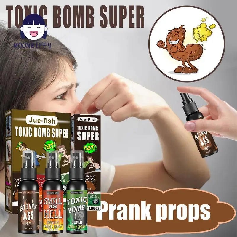 Liquid Fart Gag Prank Joke Spray Can Stink Bomb Smelly Stinky Gags 30ML Fart Spray Extra Strong Stink Prank Novel Funny Toys