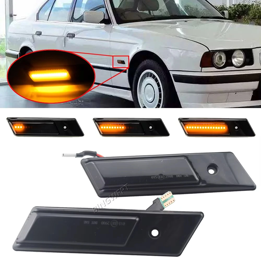 1Pair LED Dynamic Car Blinker For 3er BMW E36, Mod. Bj. 12/90-9/96 Side Marker Turn Signal Lights ​