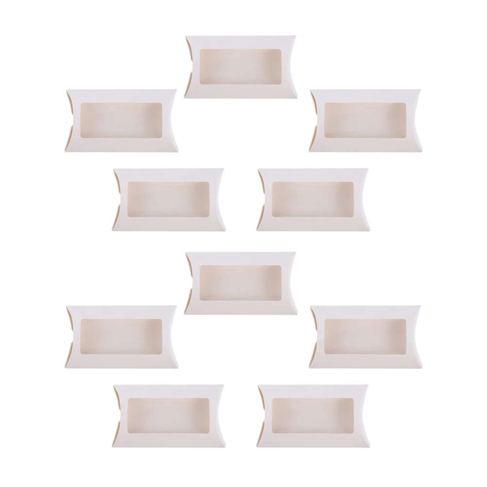 

10 Pcs C y Boxes Small Gift Cases Clear Window Creative Paper C Paper Box Packaging For Wedding Food Storage