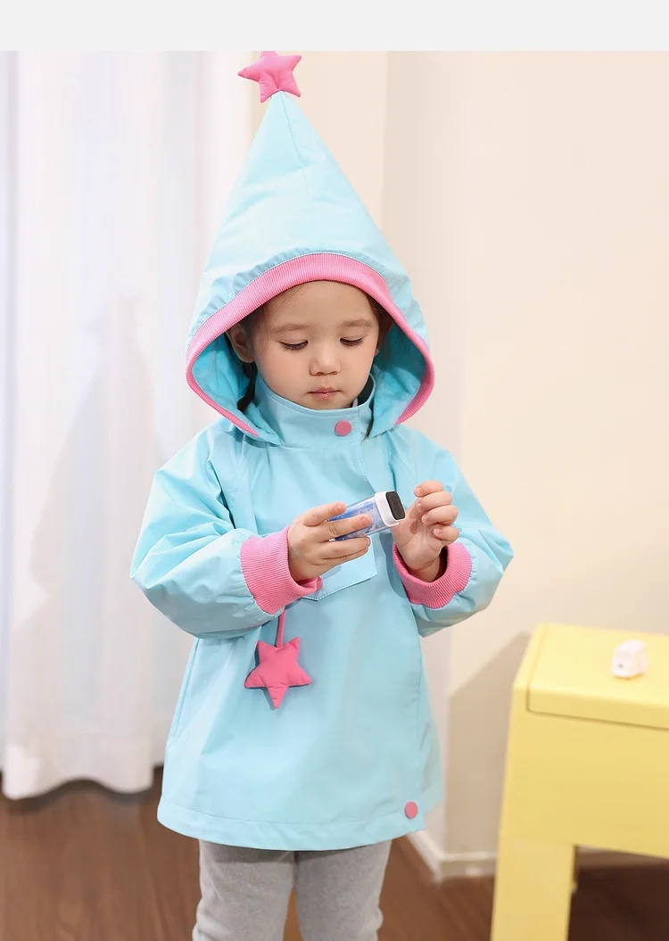 

Baby Girl Coat 2025 Winter Baby Fleece-lined Hooded Windbreaker Three-proof Mid-length Top