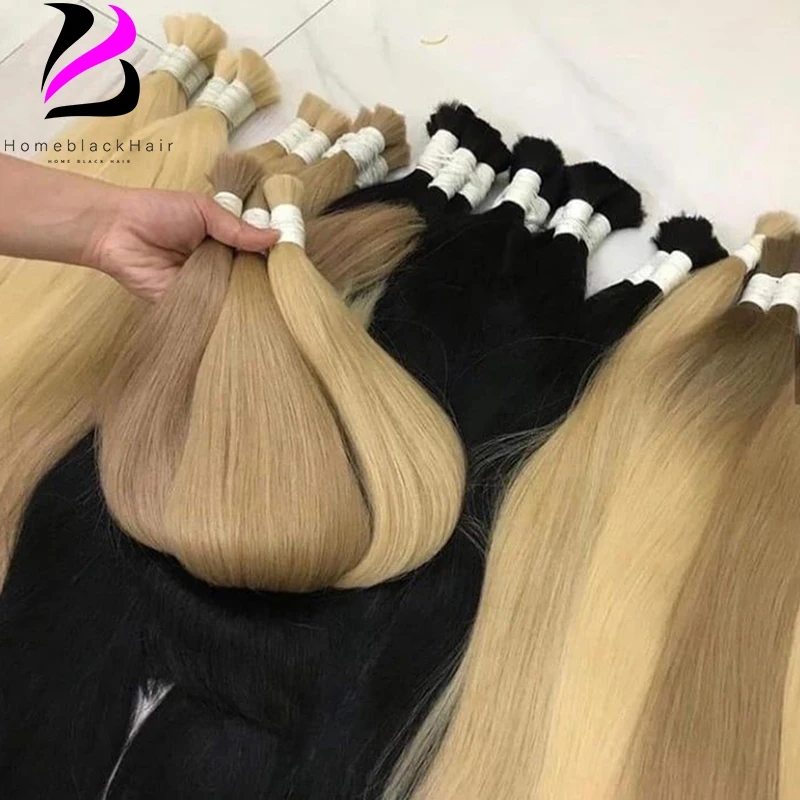 

Прямые волосы без утка Virgin Remy, объемные человеческие волосы, вьетнамские волосы 613, 100% настоящие натуральные волосы для наращивания для мега