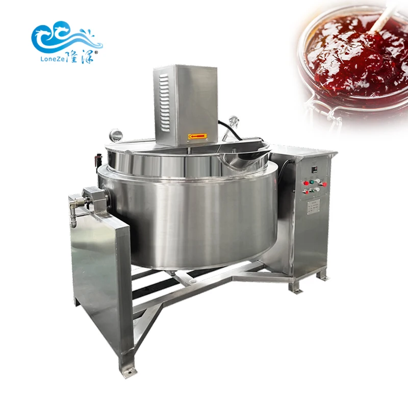 600L التلقائي الصناعية المربى صلصة لصق الكواكب اثارة وعاء الطبخ خلاط مزدوج سترة غلاية مع خلاط/المحرض