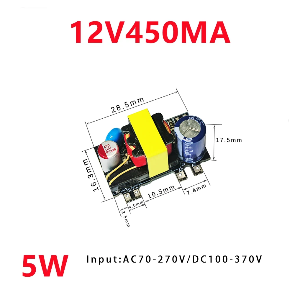 AC-DC 5v 700mA 12v 450mA 5ワット精密降圧コンバータac 220に5v dcステップダウントランス電源モジュール