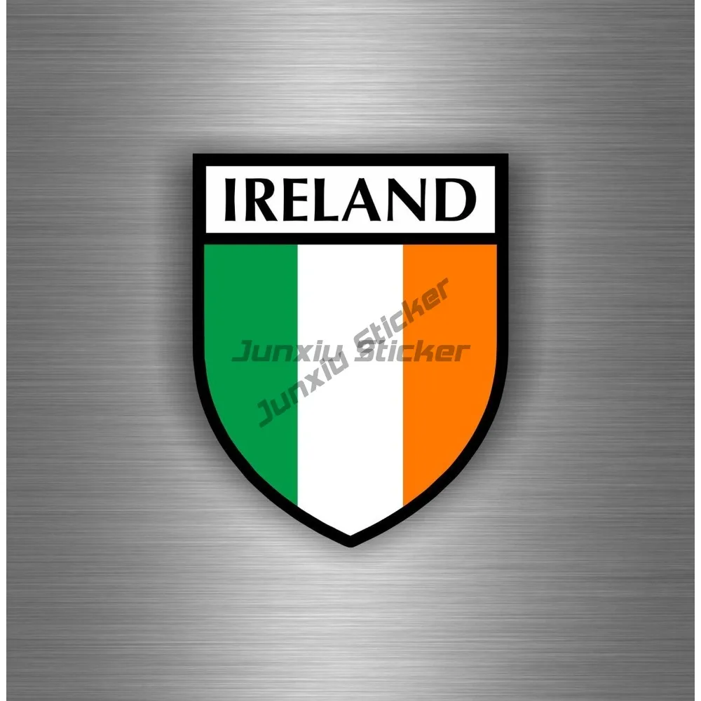 

Sticker Decal Car Vinyl Motorcycle Tuning Jdm Flag Ireland Irelande Irish Shield Scratch Exterior Accessories for Car Bumper