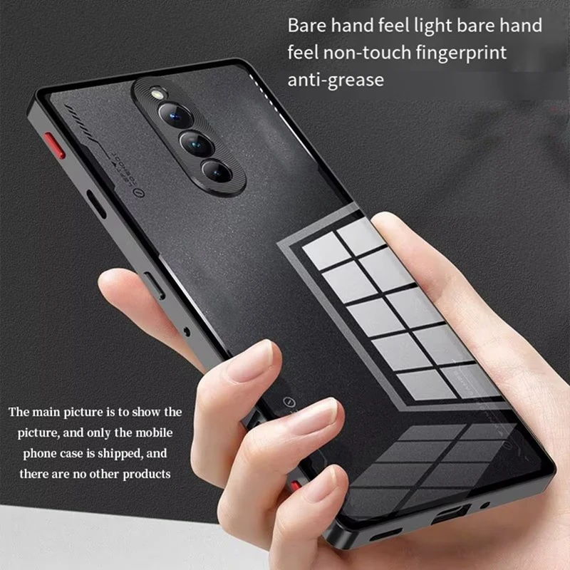 حافظة بإطار معدني من سبائك الألومنيوم ، حافظة لـ Red Magic 8 Pro ، غطاء خلفي من الأكريليك ، جراب هاتف شامل