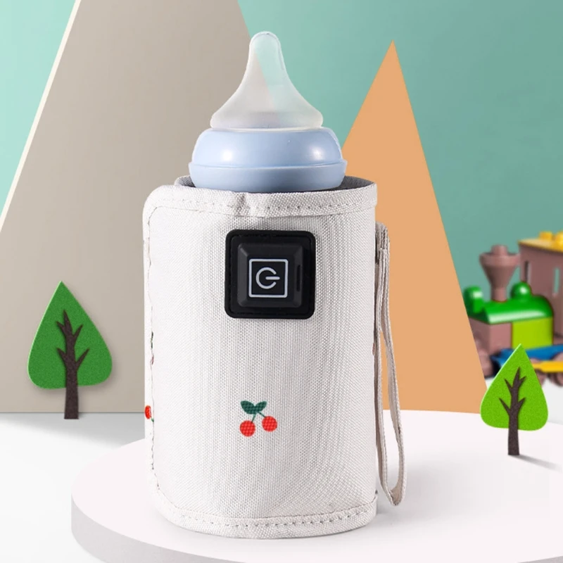 Portable USB Baby Bottle Warmer Bag, Travel Milk Warmer, Garrafa de alimentação infantil, Termostato Food Warm Cover