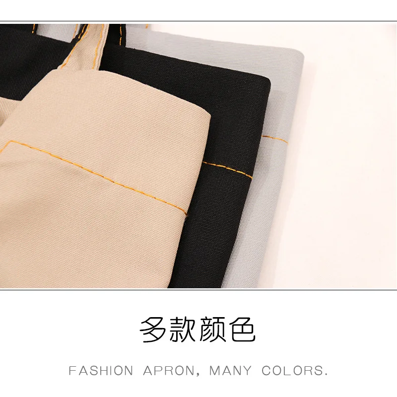 Denim apron hairdressing manicurist coffee shop restaurant waiter milk tea shop painting men and women work clothes