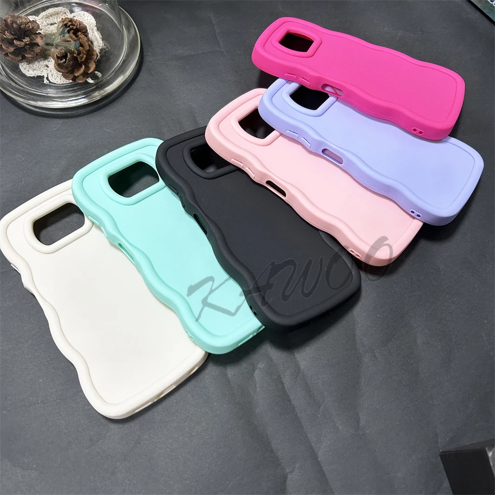 Poco X3 Pro Case Macaron Colors Curly Frame Soft TPU Cover For Xiaomi Poco X3 NFC Wavy Bumper Slim Shockproof Phone Capa Coque