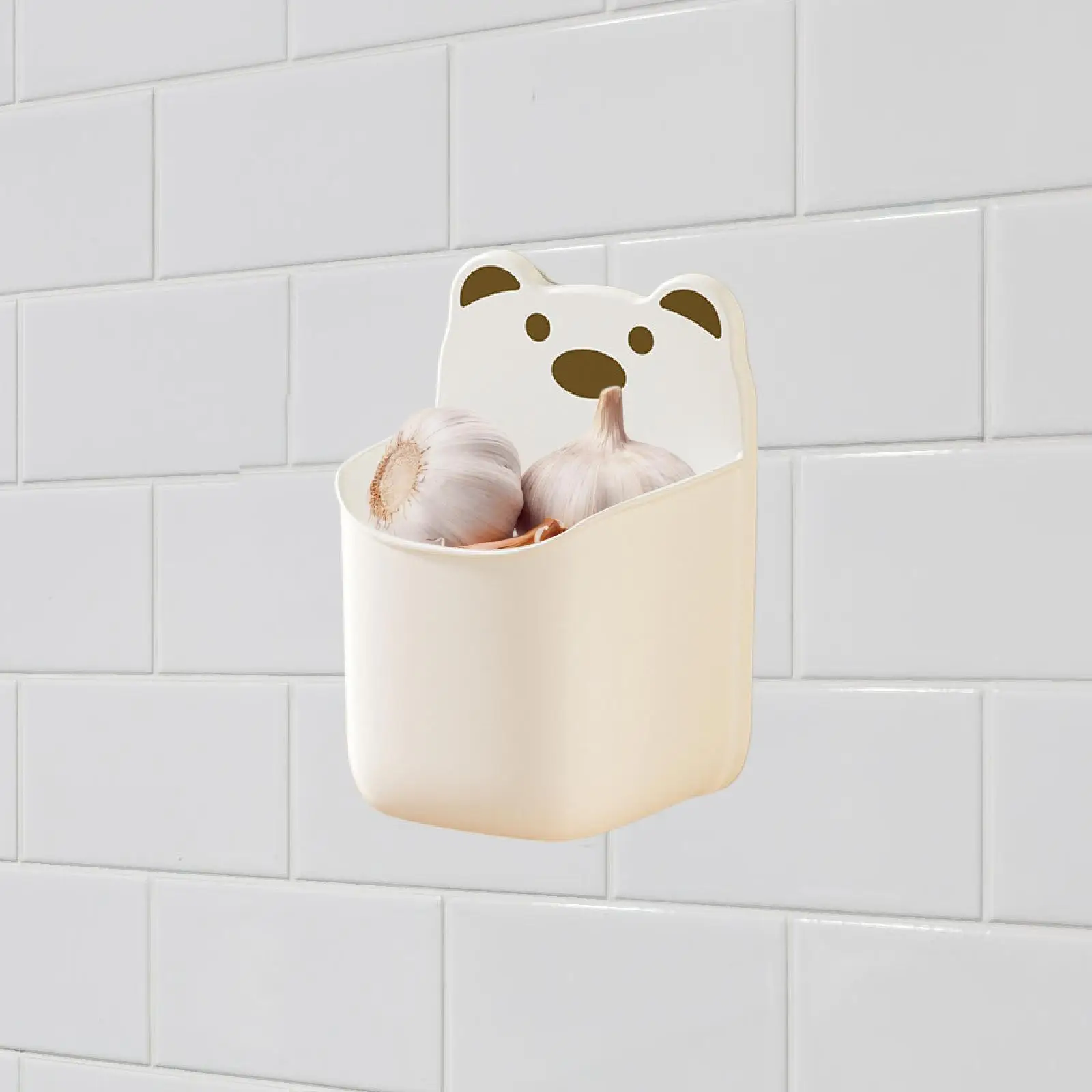 Kitchen Organizer Cabinet Storage Box Wall Mounted PP Hanging Basket for Dorm Room Pantry Office
