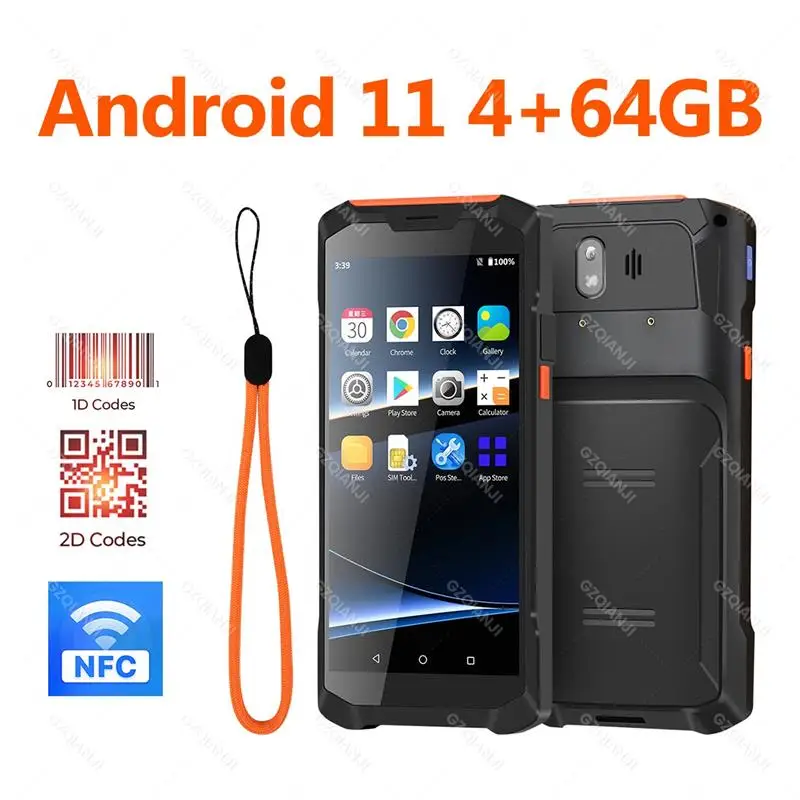 Top! 4G64G Android 11 PDA with 2D QR Barcode Scanner Reader NFC Wifi 5.5 inch Data Collector Wirless Mobile 4G Terminal Device