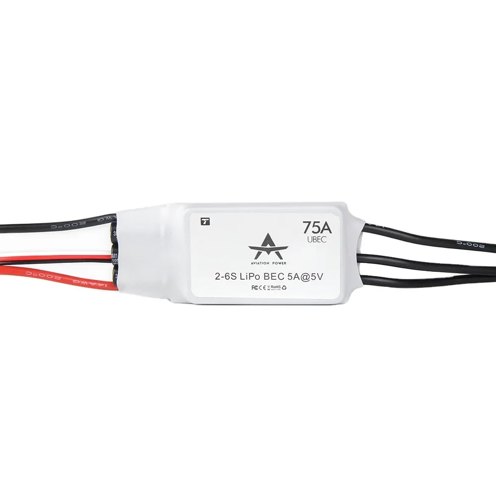 SkyDElT-Hobby High Quality AT75A Brushless RC Tank ESC For Fixed Wing RC s With 2S-6S Lipo Battery Power For FPV Racing