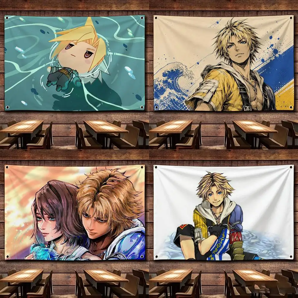 Final F-Fantasy X    Flags Suitable For Party Club Outdoor Interior Wall Decoration Banner Fans Gift