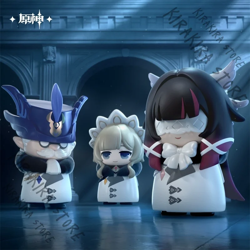 Genshin Impact Fatui Series, официальная подлинная версия Q, гаражные комплекты, фигурка для косплея, орнамент, модель, комплект Arlecchino Tartaglia