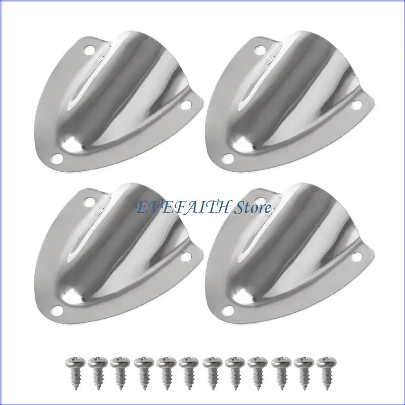 

124B 4Pcs Stainless Steel Vent Covers Marine Rustproof Ventilation Grates for Boats