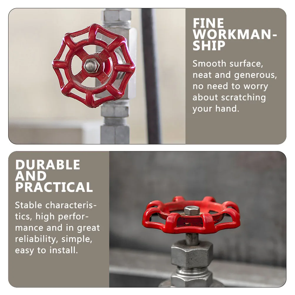 

10 Pcs Valve H Wheel Faucet Decorative Hose Shutoff Fitting Shower Shut Off Metal Replacement Smooth Surface Rugged