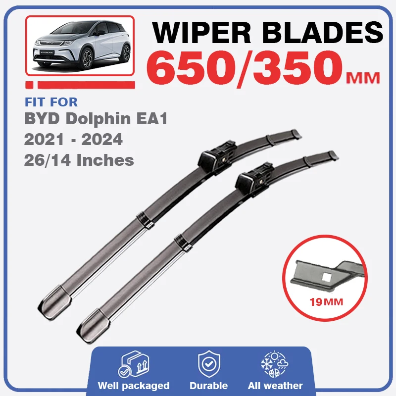 For BYD Dolphin EA1 Mini 2021 2022 2023 2024 Car Front Windshield Wiper Blades Window Windscreen Durable Rubber Brushes Refills