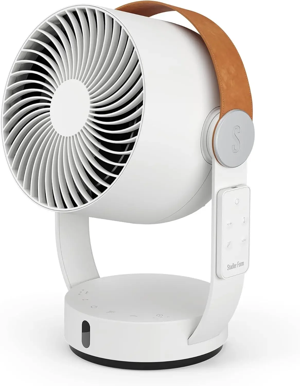 3D air circulator Leo, fan with horizontal and vertical swing mode, wide range of up to 26 feet, white with remote control