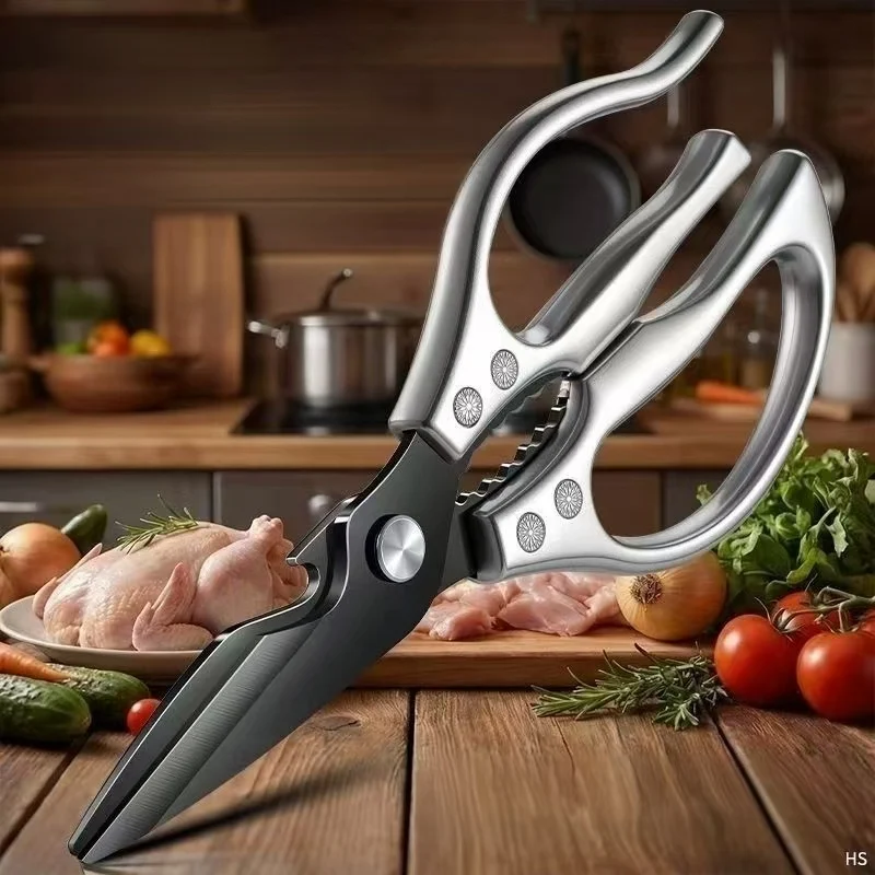 Home Use Powerful Chicken Bone Cutter Kitchen Scissors for Roasting Meat Duck Goose Stainless Steel Fish Killing Scissors