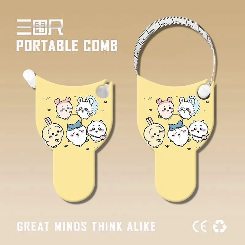 

Kawaii Chiikawa Hachiware Cute Usagi Tape Measure Automatic Retractable Body Measuring Ruler Waist Soft Ruler Three-in-One Tool