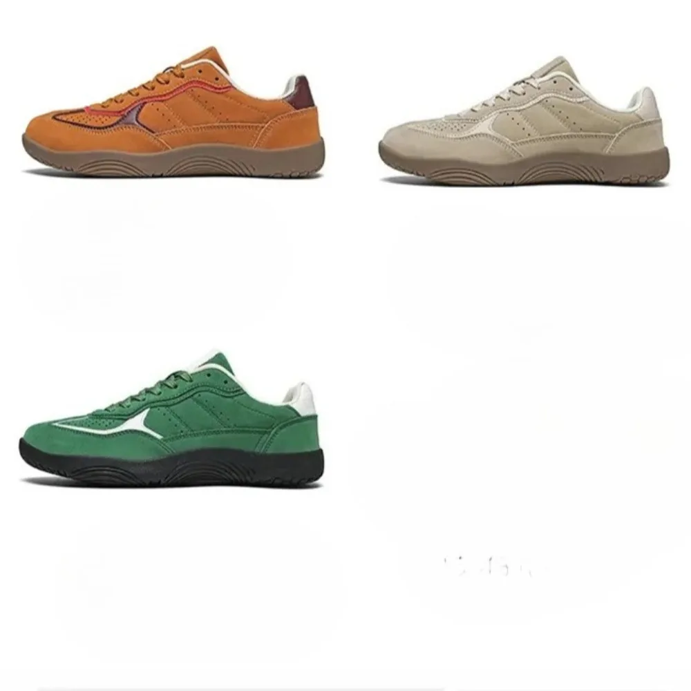 

2025 Matte Cowhide Splicing and Color Matching Breathable Sneakers Flat Shoes Woman New 2024 Lace Up Versatile Casual Sneaker