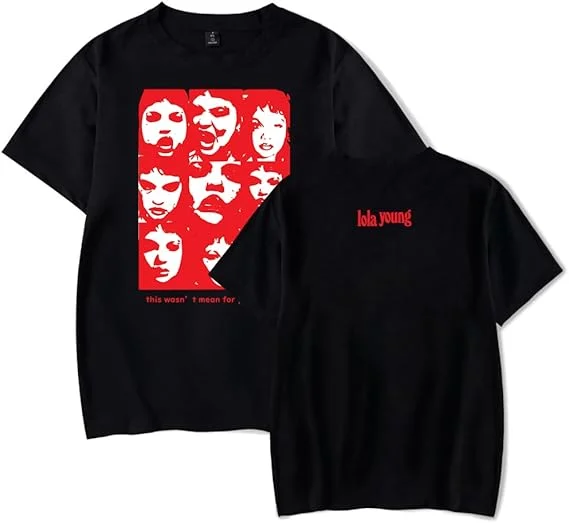 

Футболка Lola Young Merch Album унисекс для мужчин и женщин, повседневная футболка с короткими рукавами