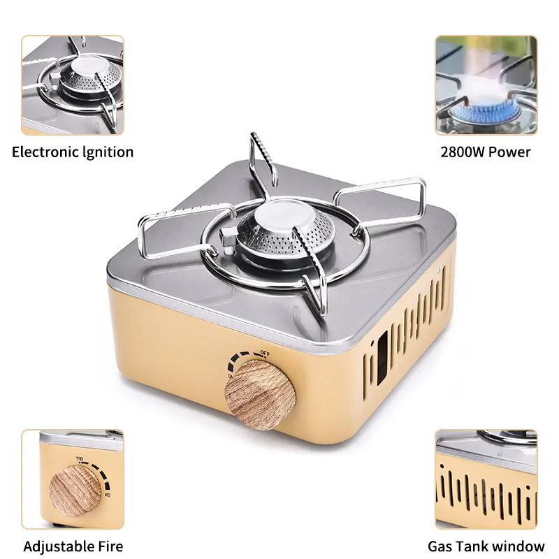 PACOONE Camping Gas Stove 2800W High Firepower Portable Cassette Furnace Outdoor Gas Burner Picnic Camp