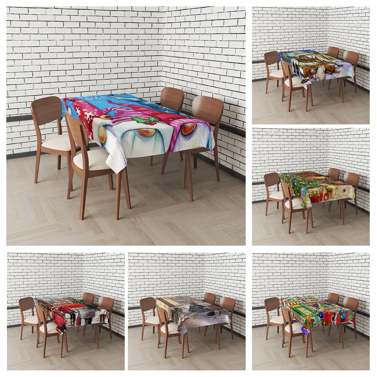 Home tablecloths for dining table decoration Natural and Animal Styles rectangular table accessories cloth Anti-stain tablecloth