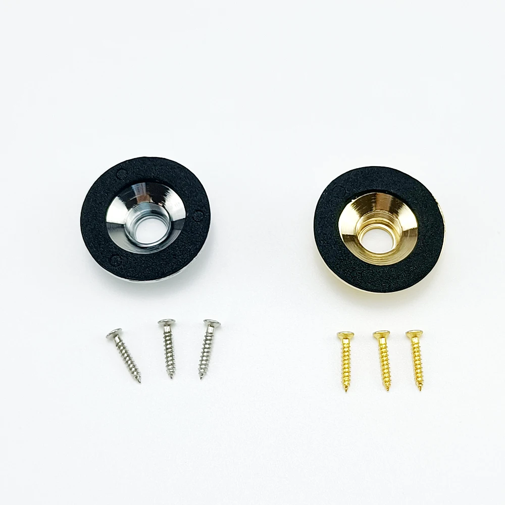 Brass Guitar output Input End Pin Jack Cover Acoustic Guitar Ukulele End Pin Jack Cover Silver Gold Black