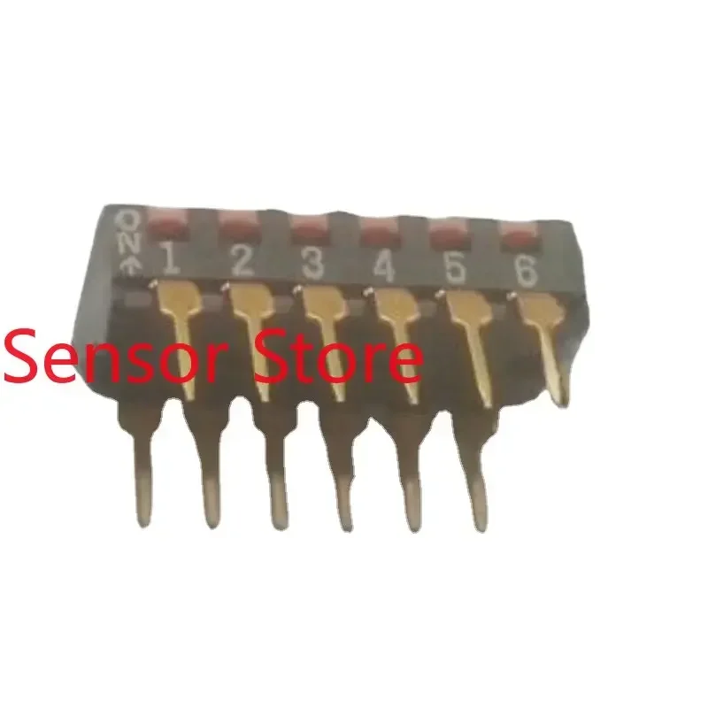 10PCS 6-bit Dip Switch 6P Toggle Code  Directly Inserted Into The Side Dial DPS706 2.54.