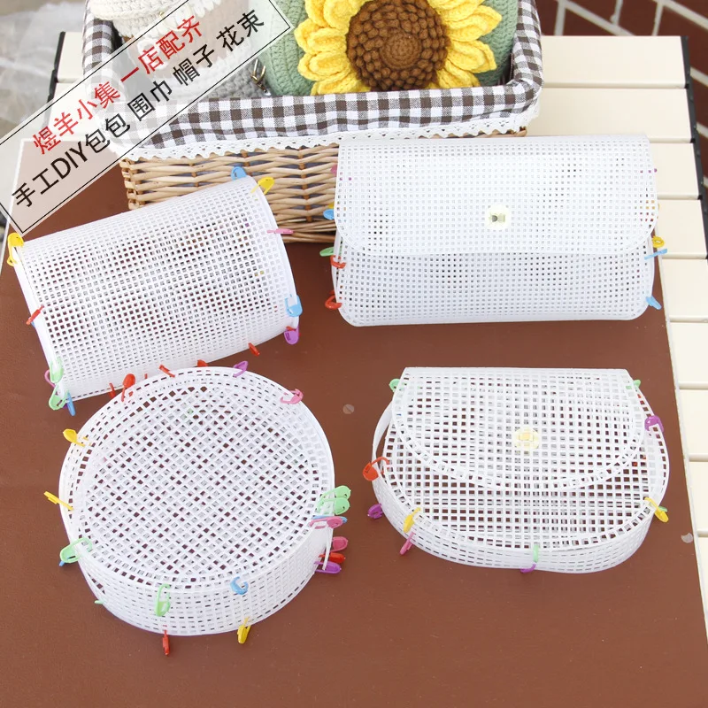5pcs/Lot Round  Square Leather Handbag Shape Sheet  Grid Craft Handmade DIY Craft Supplies Setting  Deer Sunflower Saddle