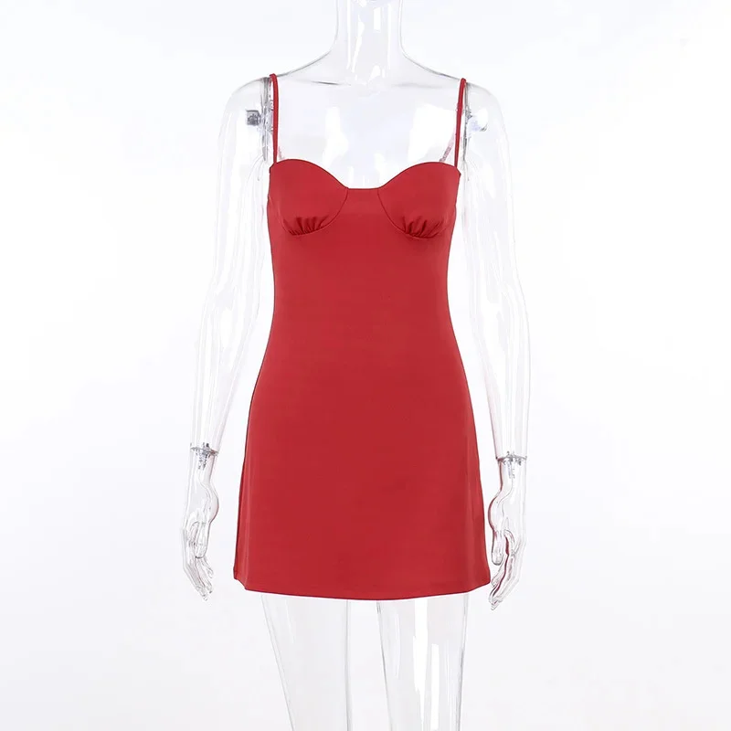 Spaghetti Strap Sexy Backless Summer Sundress for Women Elegant Outfits Sleeveless Party Night Club Slip Dresses Vestidos image 5